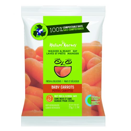Fresh Baby Carrots: 12 x 55g Compostable Pouches