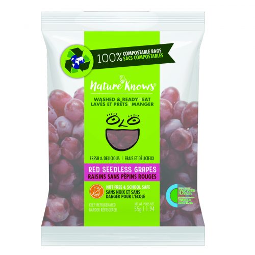 Fresh Seedless Grapes: 12 x 55g Compostable Pouches