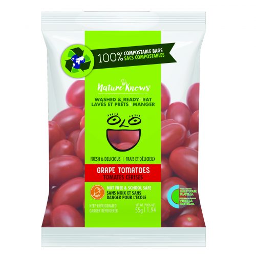 Fresh Grape Tomatoes: 12 x 55g Compostable Pouches